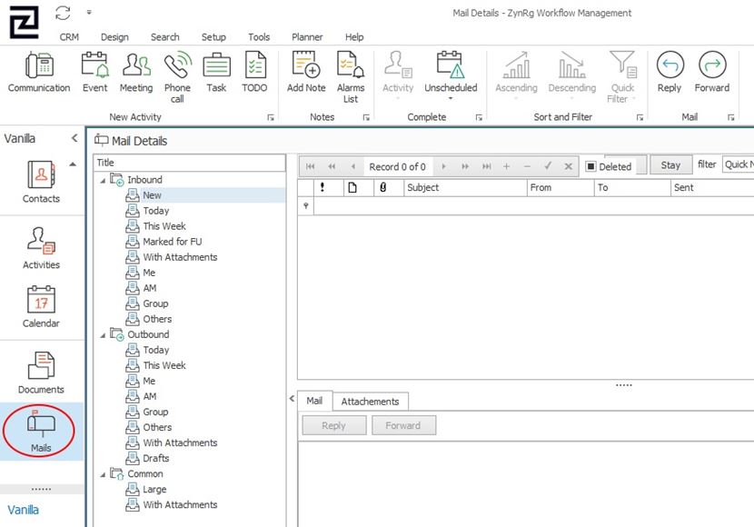 Mail system in CRM